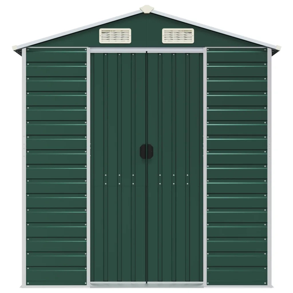 Capanno da Giardino Verde 191x810x198 cm in Acciaio Zincato 3188239