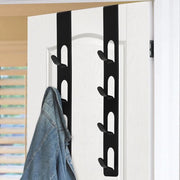 Porta oggetti - Porta oggetti verticali per appendere - Set di 2 porta oggetti - Elenco porta oggetti senza foratura - Porta oggetti pratici per asciugamani e attrezzi per abbigliamento - Nero