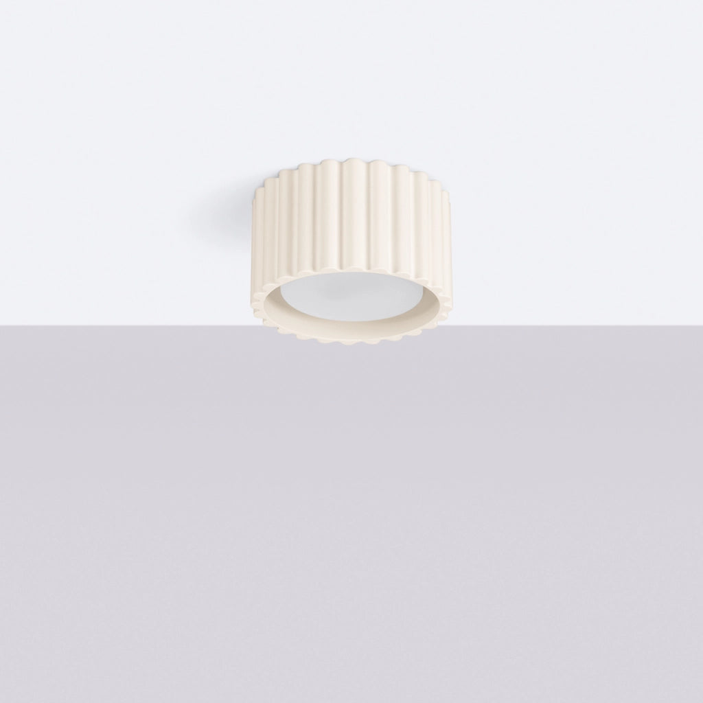 Faretto soffitto moderno beige rigato GX53 VISTAO Pure Lume