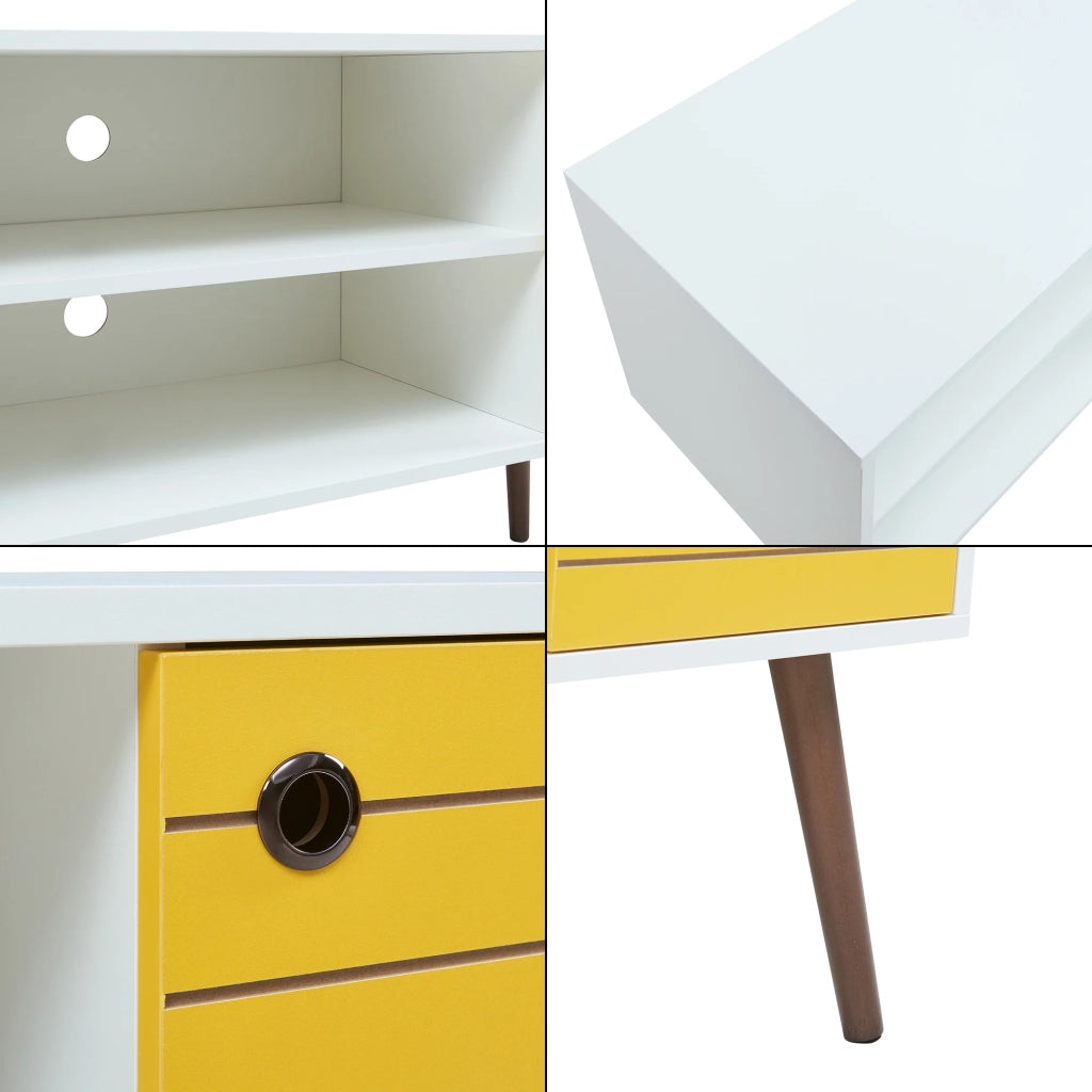 Mobile porta TV mensola porta TV per soggiorno 100 x 40 x 66 cm bianco 03_0010103