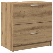 Mobile da Bagno | Armadio da bagno con cassetto Rovere artigianale 59 x 37 x 59 cm