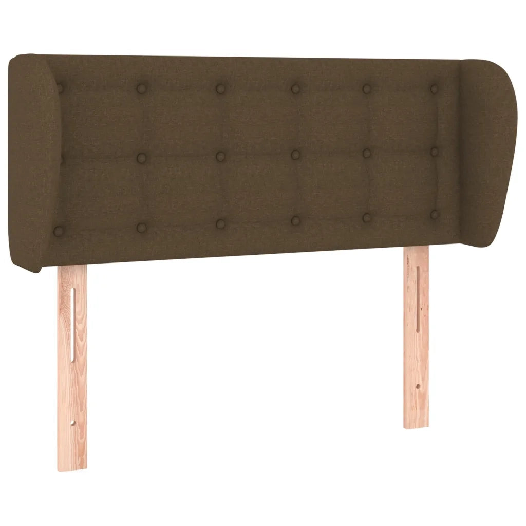 Testiera ad Orecchio Marrone Scuro 93x23x78/88 cm in Tessuto 3117563