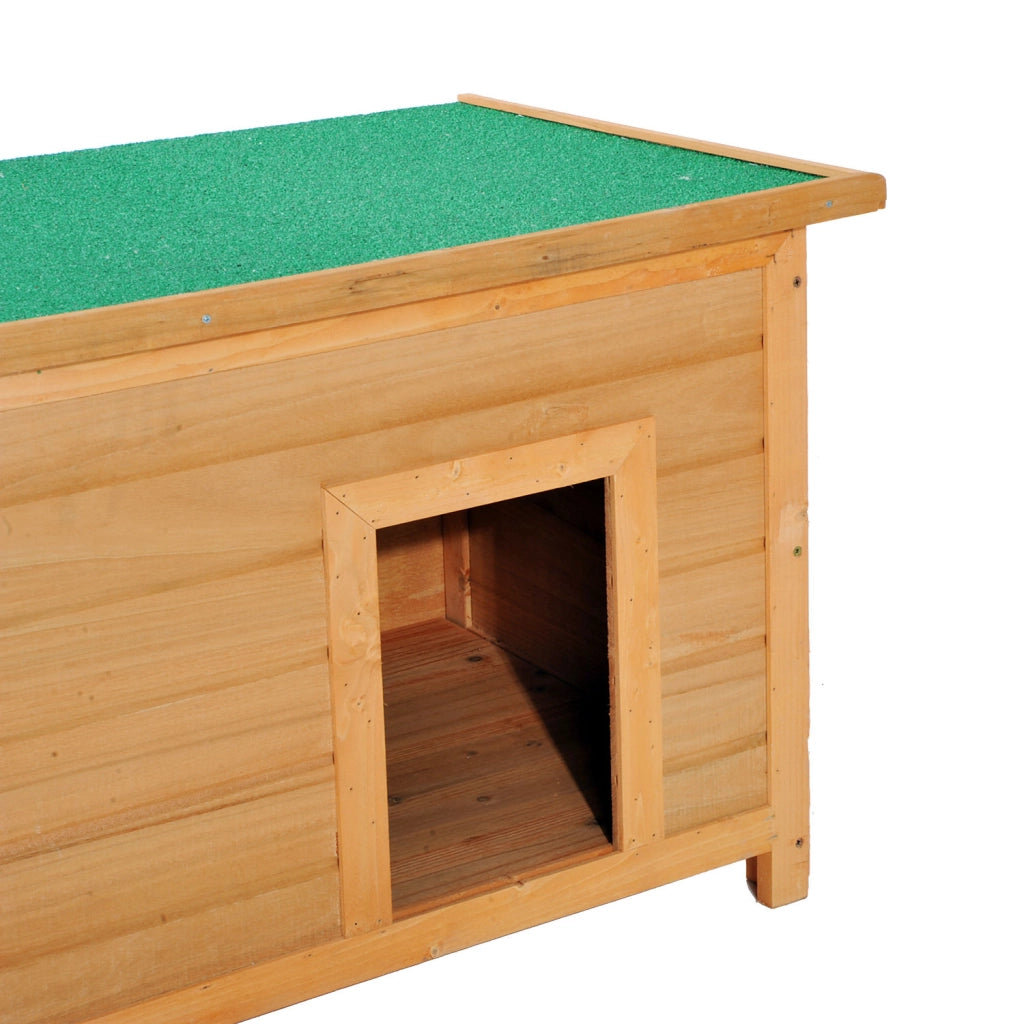 EasyComfort Cuccia per Cani Impermeabile da Esterno in Legno di Abete, 82 x 58 x 58cm