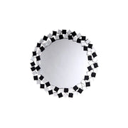 Specchio a Parete Mosaic con Cornice Effetto 3D Argento e Nero