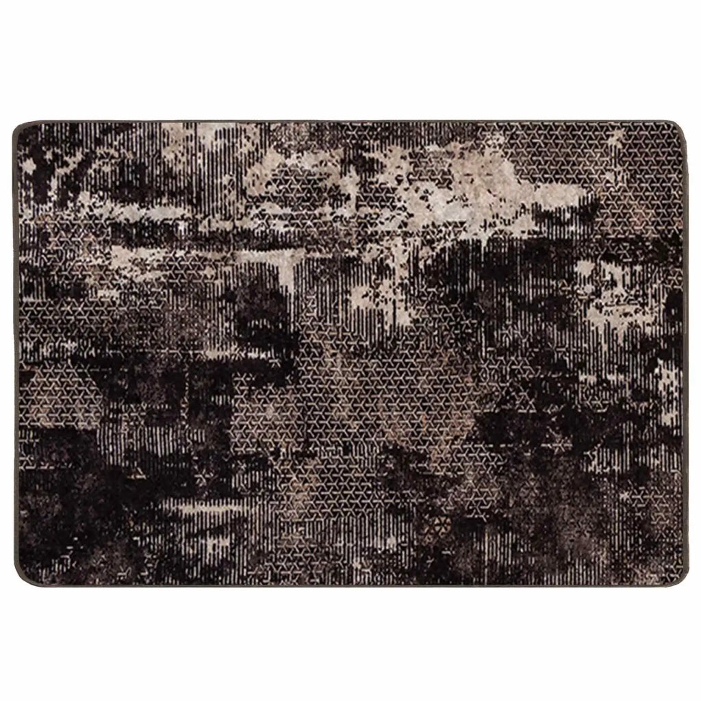 Runner Tappeto MARSA Nero 100 x 150 cm Poliestere e PVC 42023381