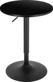 Tavolo da Bar - Regolabile in Altezza e Rotativo - Tavolo, Tavola da Festa, Tavolo - MDF e Metallo - Nero - 45x52x69.5-91.5 cm