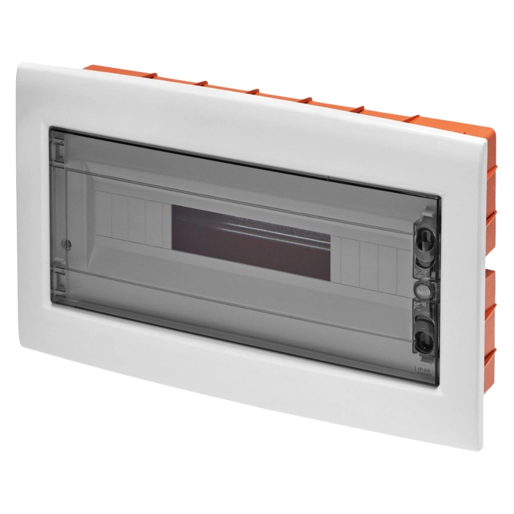 Gewiss centralini da incasso serie 40 cdi con porta fumé trasparente ip40 *** numero posti 18 moduli, confezione 1