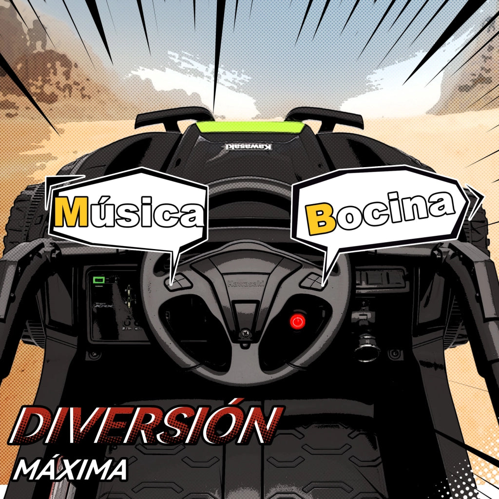Giocattolo Elettrico per Bambini Kawasaki Teryx KRX 1000 ¨C zephmum ¨C 12V Nero