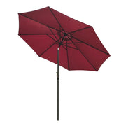 OMBRELLONE DA GIARDINO CON MANOVELLA E TESTA INCLINABILE 300 X 245 CM ROSSO