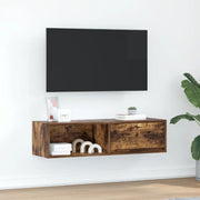 Mobile TV Rovere Fumo 100x31x25,5 cm in Legno Multistrato 861480