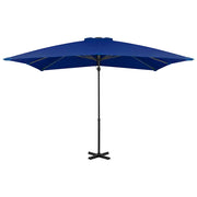 Ombrello | Parasolne a Sbalzo con Palo in Alluminio Azzurro 250x250 cm
