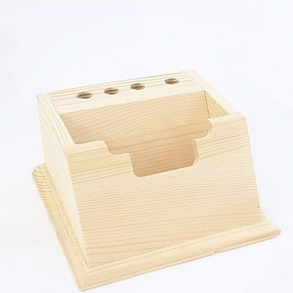 Trade Shop - Organizer Porta Biglietti Da Visita Portapenne In Legno  63817 Porta Carte -