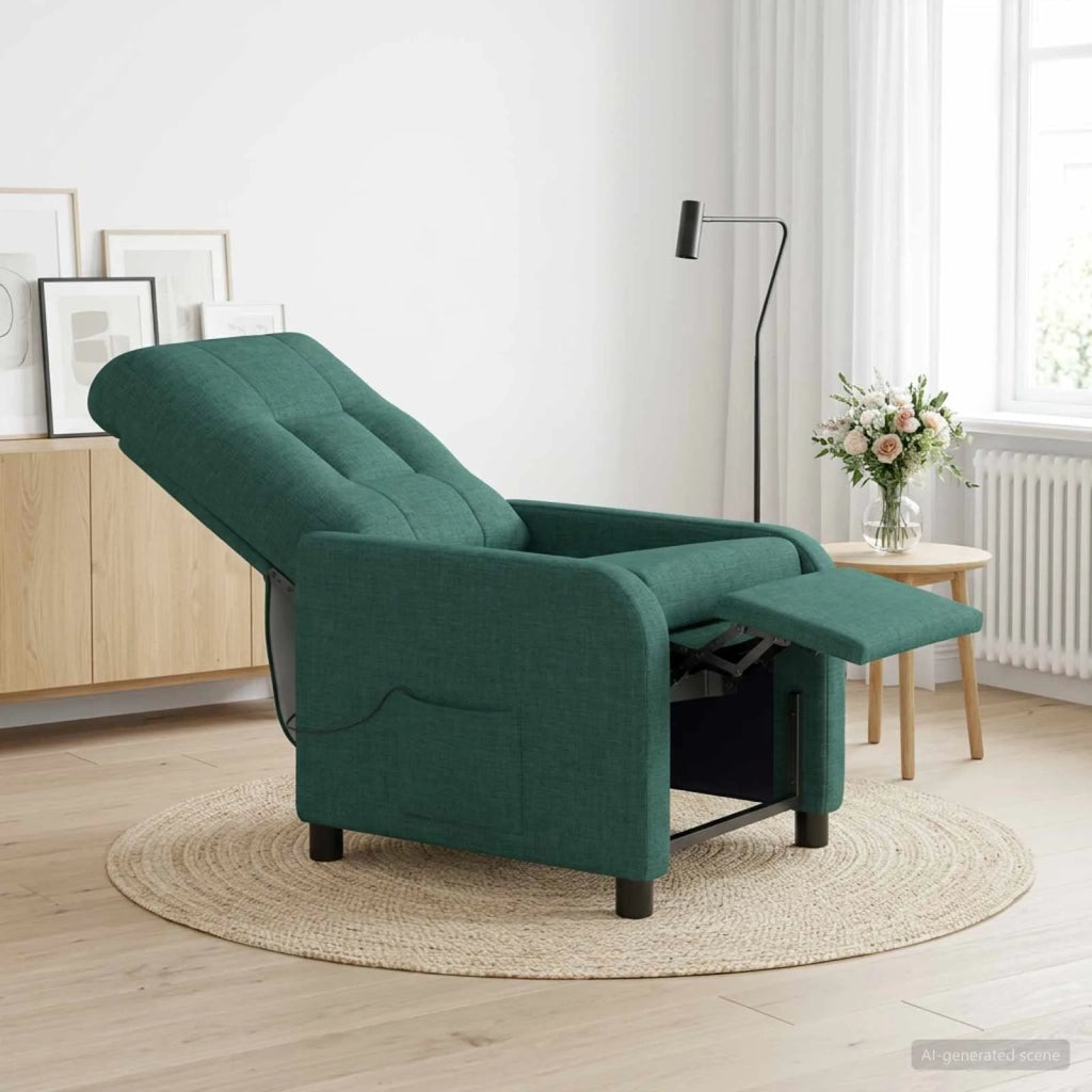 Divano Sedia-Poltrona Massaggiante Verde Scuro Tessuto 616243