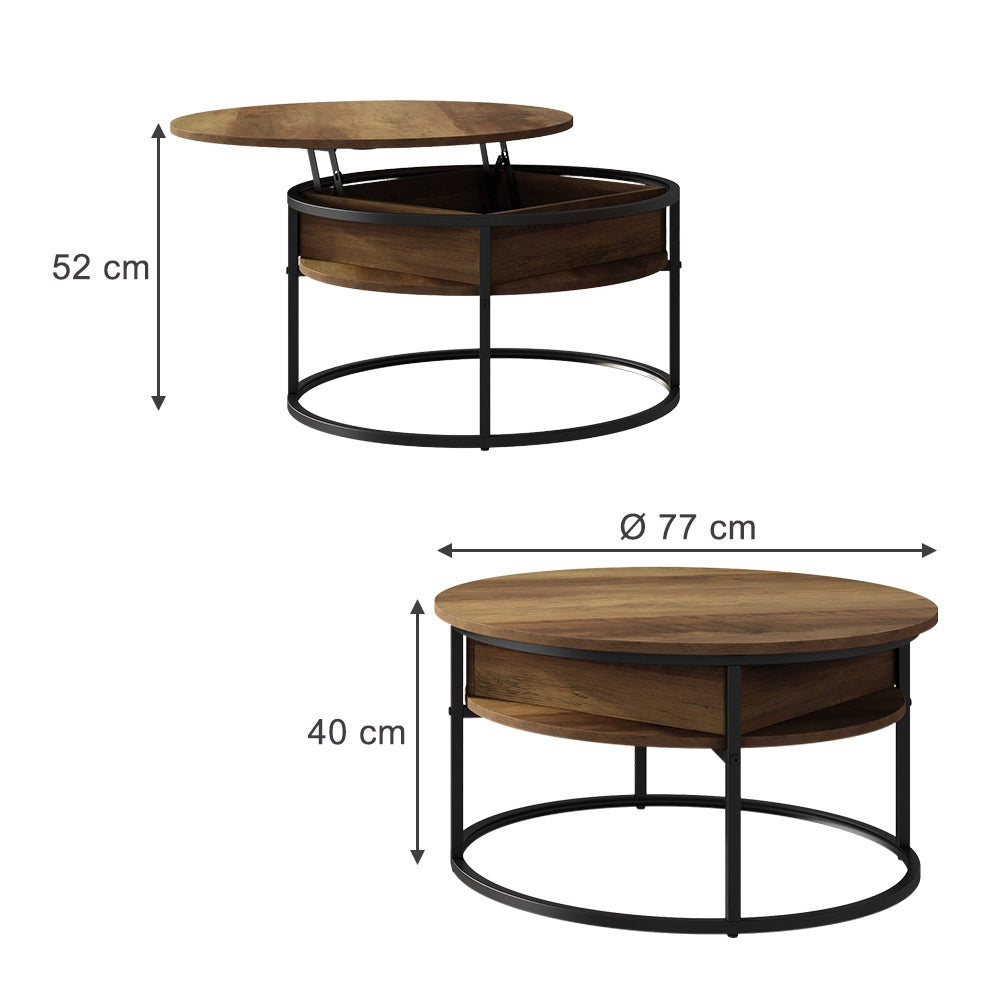 Vicco tavolino soggiorno Legno 77 x 77 cm