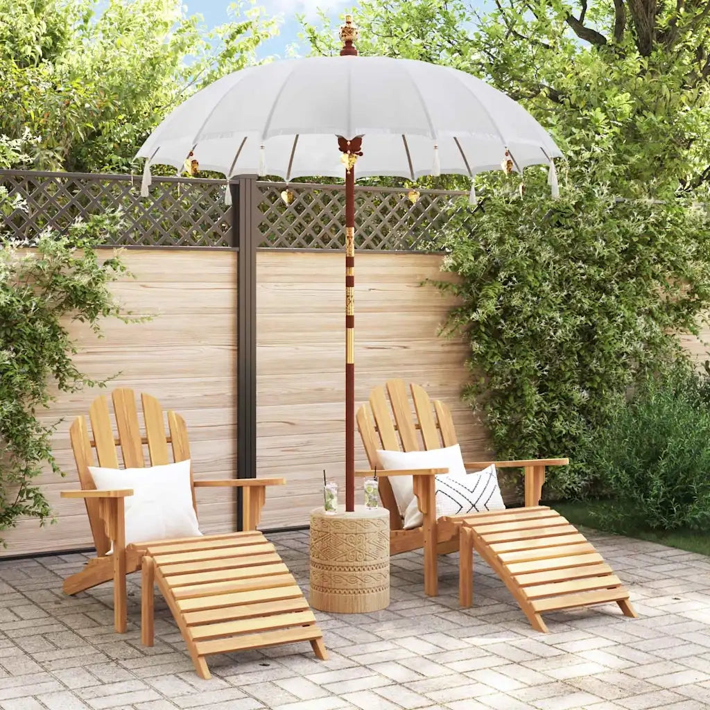 vidaXL Parasol Balinese Crema (180-190) x 260 cm
