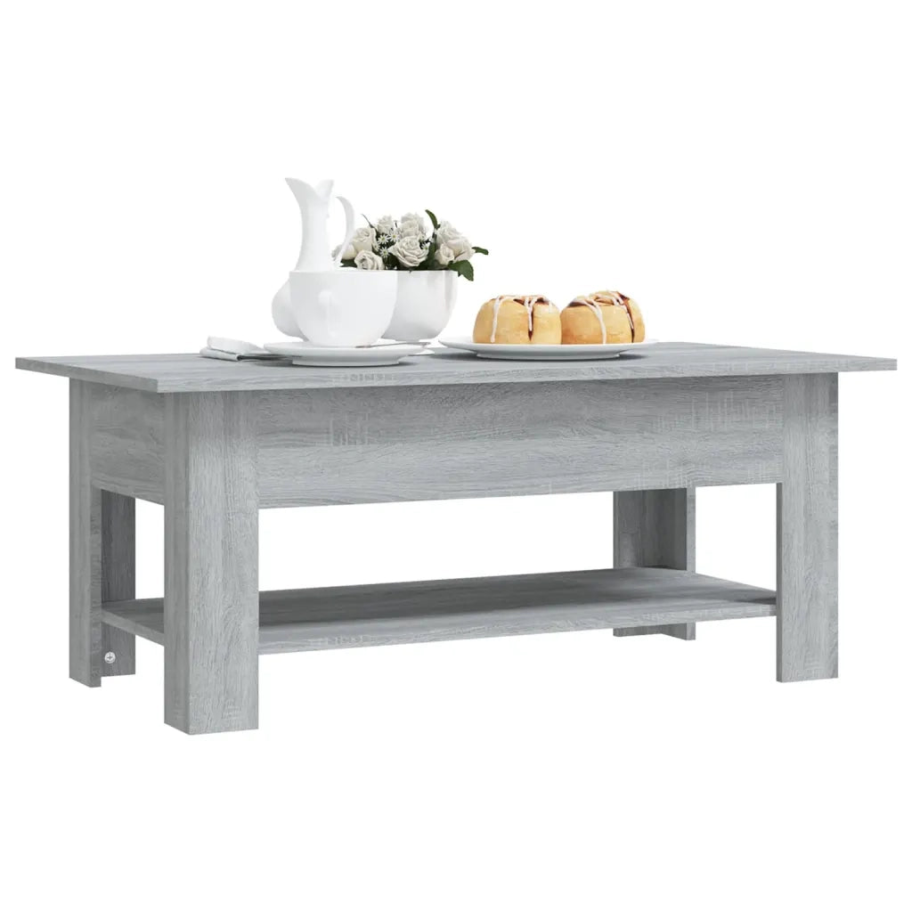 Tavolino da Salotto-Tavolino da soggiorno-Tavolo Grigio Sonoma 102x55x42 cm in Truciolato