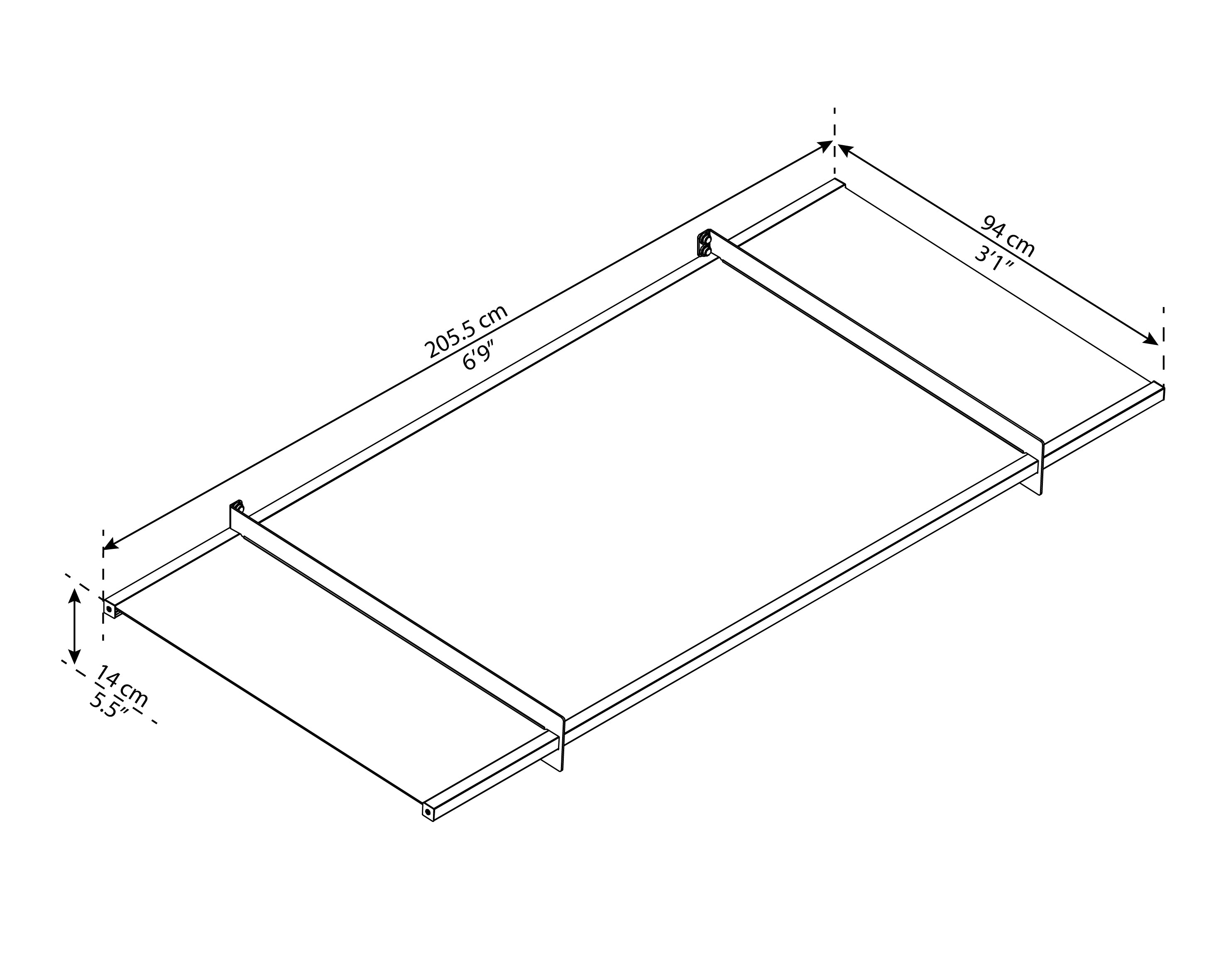 Nancy Pensilina Da Esterno  205X94 cm  Trasparente