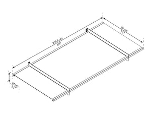 Nancy Pensilina Da Esterno  205X94 cm  Trasparente