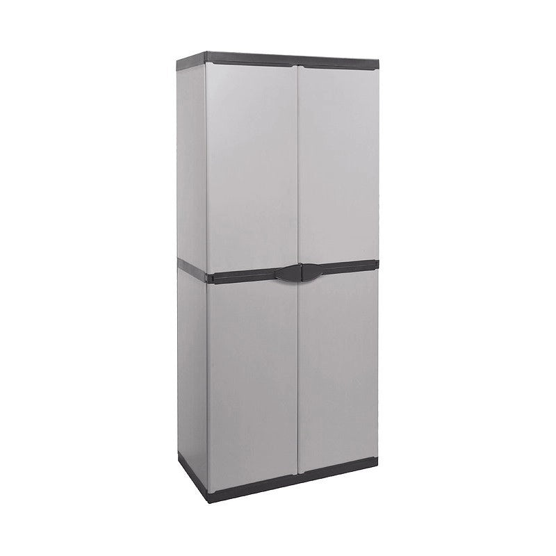 Armadio in resina con portascope e ripiani cm 68 x 39.5 x 168 h