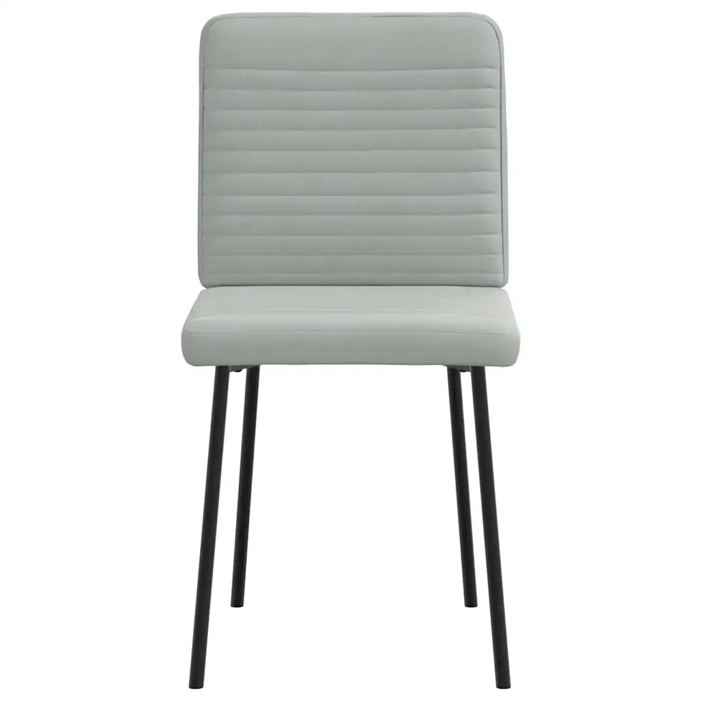 Sedie da Pranzo 6 pz Grigio Chiaro in Velluto 3315503