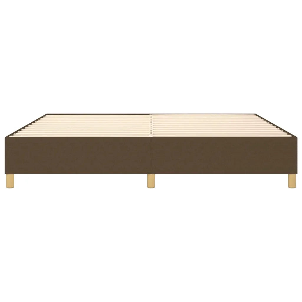 Struttura Letto a Rete a Molle Marrone Scuro 200x200 cm in Tessuto 3120988