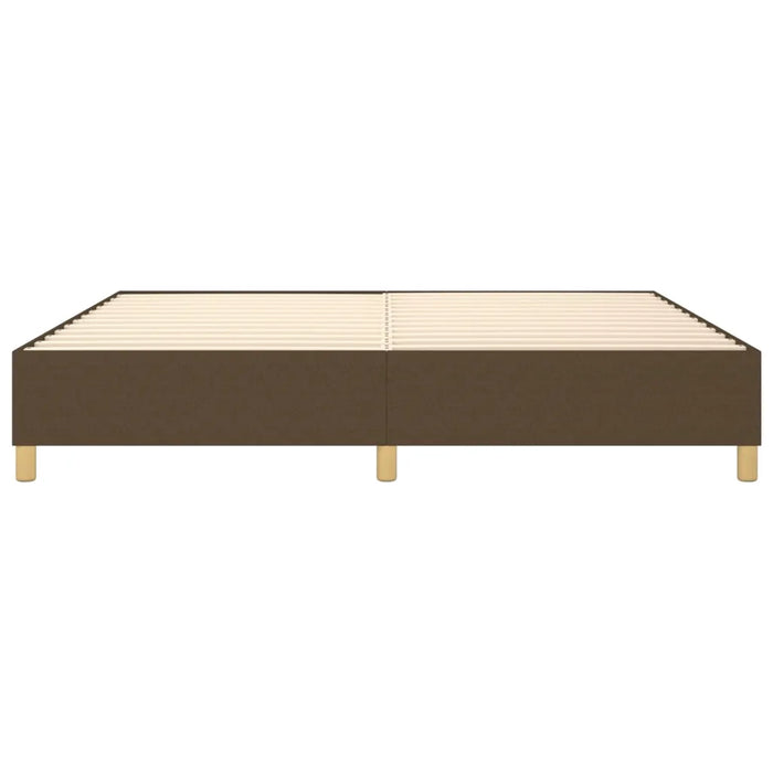 Struttura Letto a Rete a Molle Marrone Scuro 200x200 cm in Tessuto 3120988