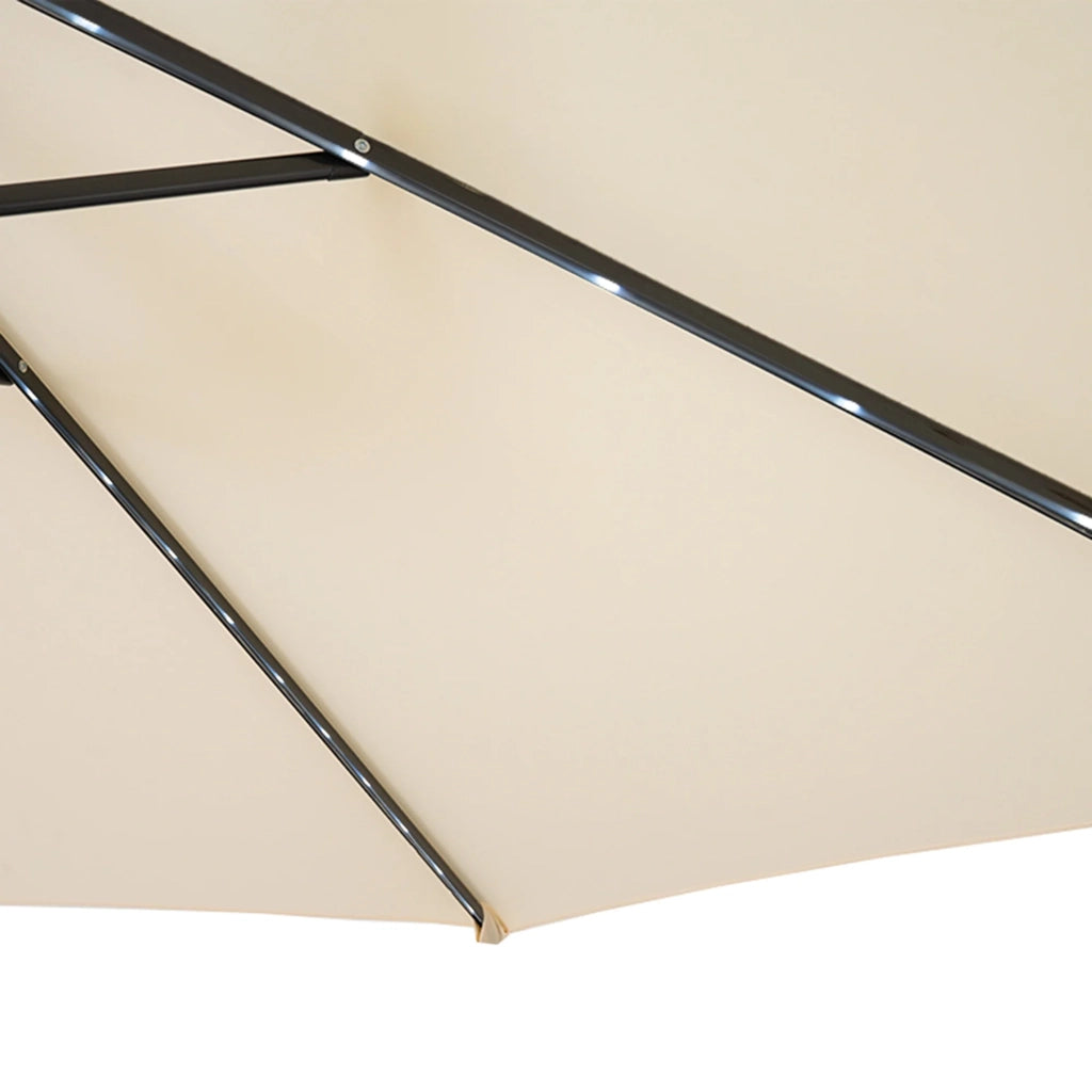 Ombrellone LED Decentrato 3m Cream Banana con Luci Solari