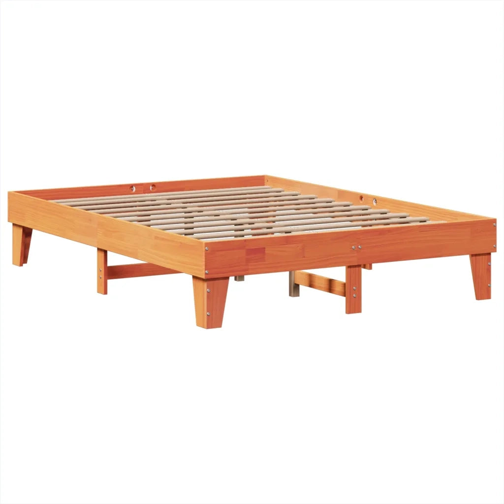 vidaXL Letto senza Materasso Marrone Cera 150x200 cm in Legno di Pino