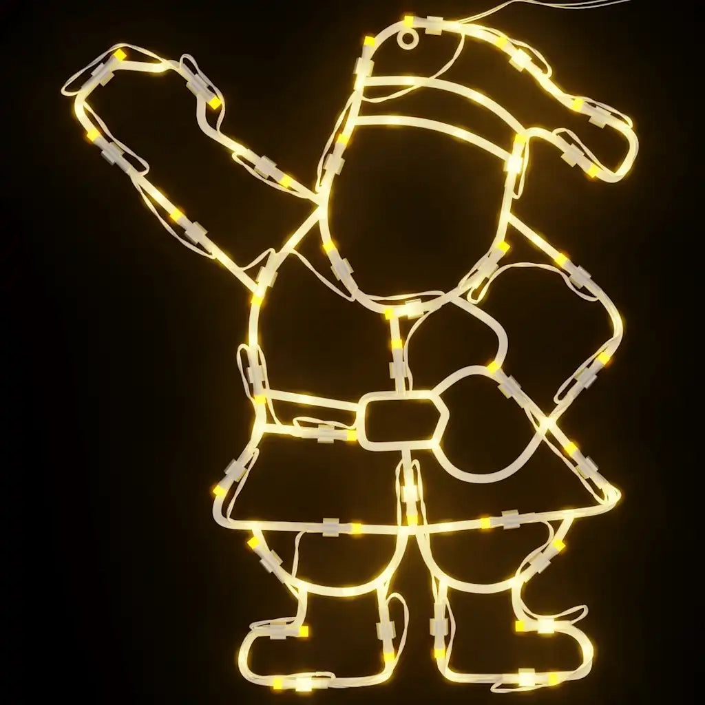 Luci di Natale Babbo Natale 2 pz 35 LED Bianco Caldo