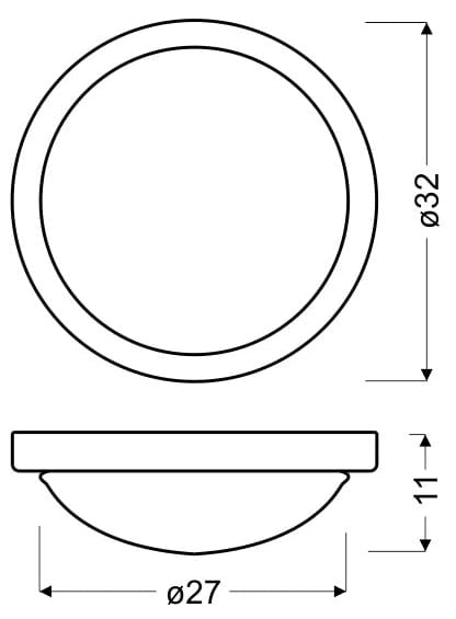 Plafoniera Candellux RODA 32cm vetro bianco cromo E27