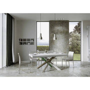 Tavolo allungabile 200/460x90 cm Volantis Premium telaio Multicolore 4/A - Bianco Frassino