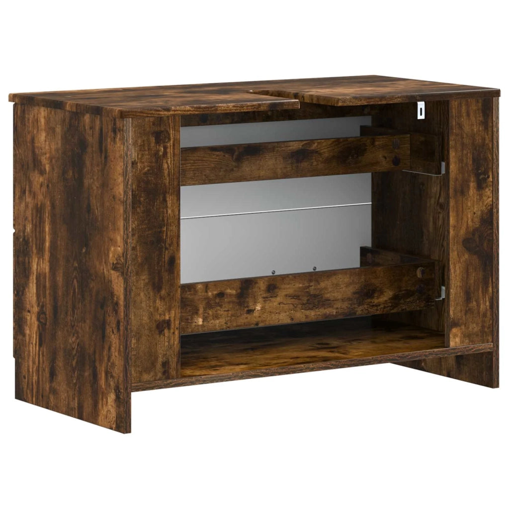 Armadio per Lavabo da Bagno UTRECHT Rovere Fumo 82 x 41 x 56 cm 897680