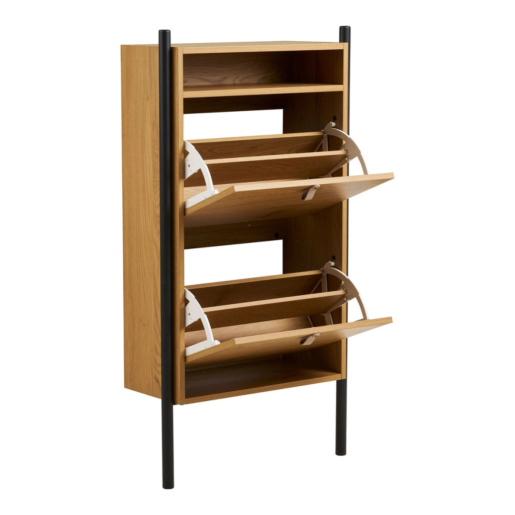 Scarpiera Barco, Marrone, Metallo, 26x62x118 cm