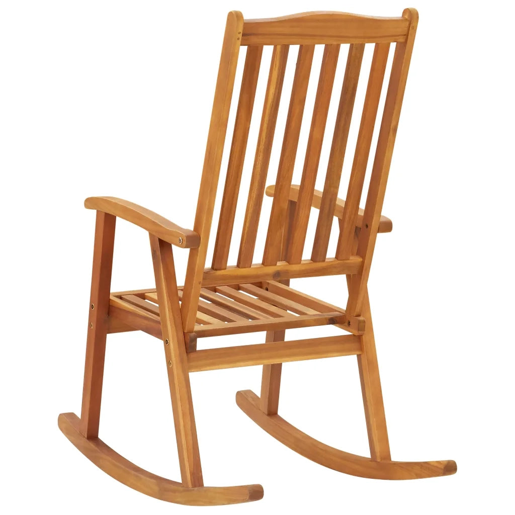 Sedia a Dondolo in Legno Massello di Acacia cod mxl 54182