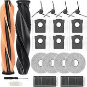 Accessori per Dreame X50 Ultra Complete/ L50 Pro Ultra/L40s Pro Ultra, 2 x pennelli per capo, 6 x sacchetti a spugna, 4 x pennelli laterali, 2 x filtri, 4 x cuffie per aspiratore