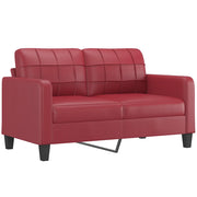 Divano | Divano da soggiorno | Sofa a 2 Posti Rosso Vino 140 cm in Similpelle