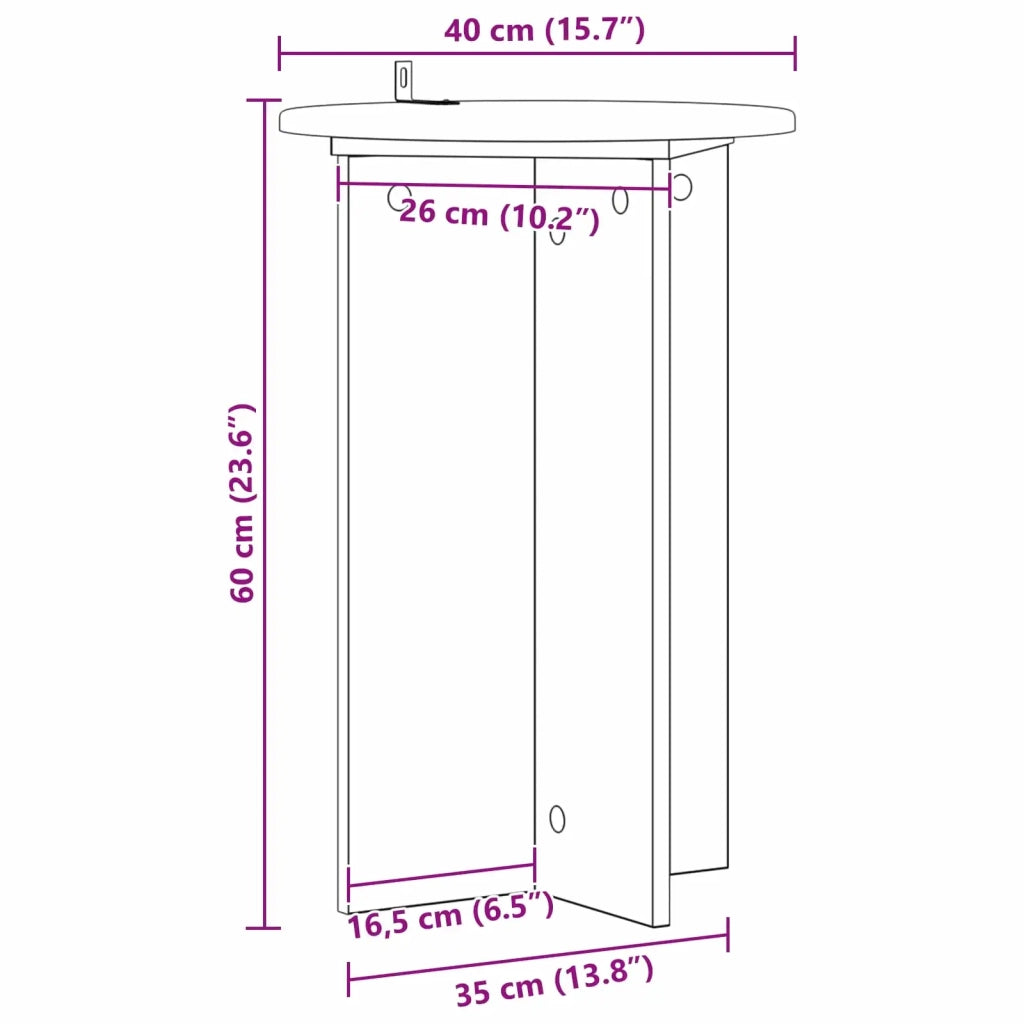 Supporto per piante 2 pz Bianco Lucido Ø40 x 60 cm 899712