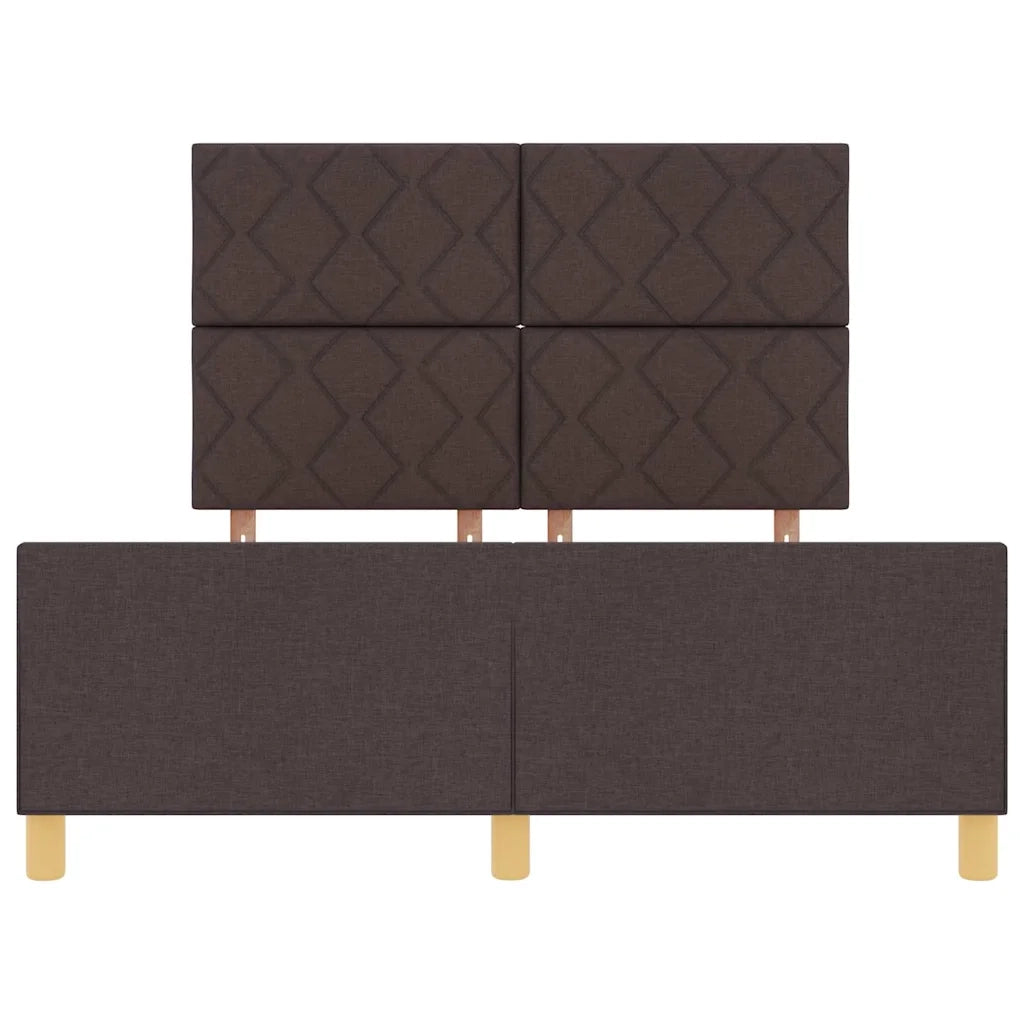 Struttura del letto Marrone scuro 140 x 190 cm Tessuto 3344805