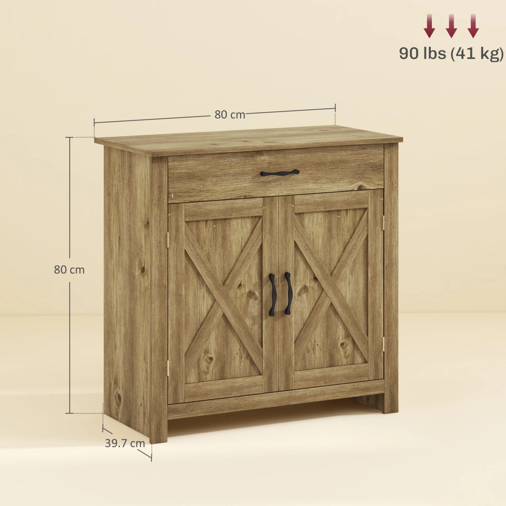 Credenza Cucina con 2 Ante e Cassetto ¨C Zephmum ¨C Legno 80x40x80