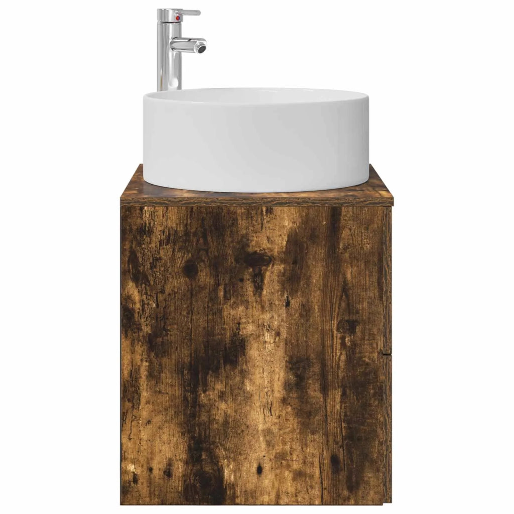 Mobile Lavabo da Parete Rovere Fumo 49,5 x 44,5 x 65,5 cm 890322