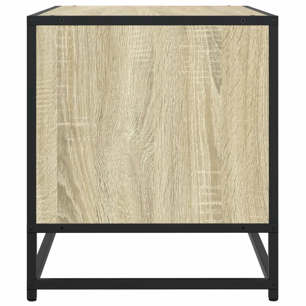 vidaXL Mobile TV Rovere Sonoma 91x40x46 cm Legno Multistrato e Metallo