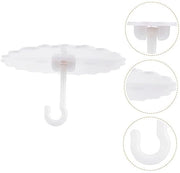 Quattro chiodi per soffitto autoadesivi da 18*18CM, adatti per lettini, facili da installare, resistenti e adatti per appendiabiti.