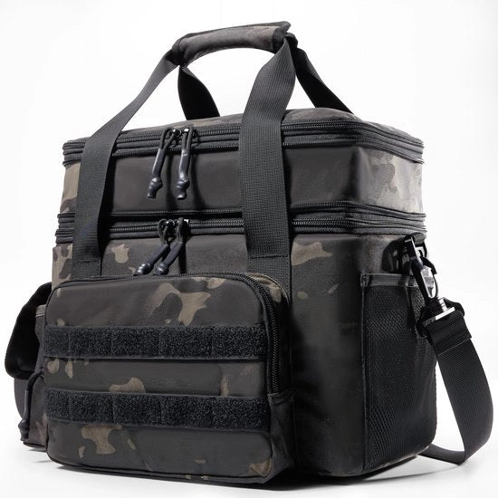 Tas Tattica Isolata per Picnic, 18L-26L Estensibile Borsa di Pranzo, Grande Borsa di Isolamento con Cinturino a Spalla, Borsa di Pranzo Riciclabile per Lavoro, Viaggio, Campeggio, Picnic, Spiaggia