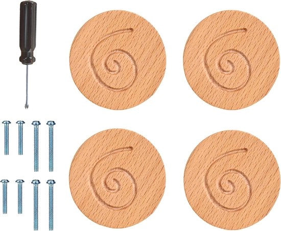 Maniglie in legno per armadi a muro - Ideali per casa, cucina, camera da letto, armadio
