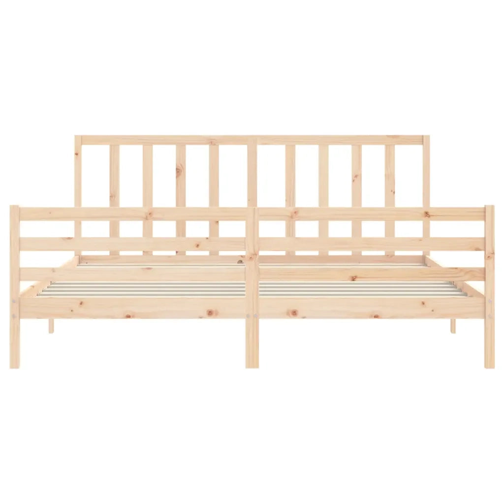 Giroletto senza Materasso-Struttura Letto 200x200 cm in Legno Massello di Pino 455502