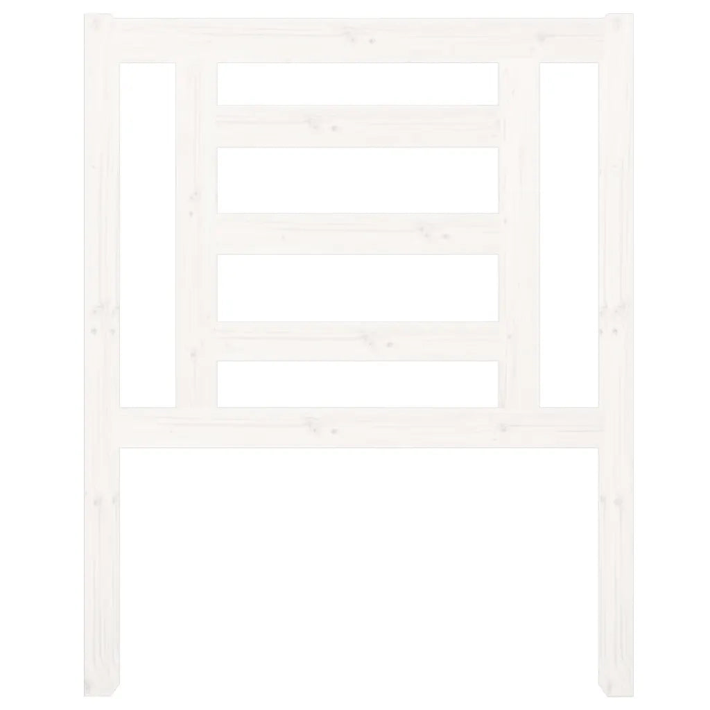 Testiera per Letto Bianca 81x4x100 cm in Legno Massello di Pino 818796
