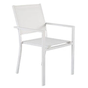 Poltrona da esterno MELISSA in alluminio e textilene - Poltrona Da Esterno Melissa In Alluminio E Textilene Colore Tortora (struttura) E Tortora (seduta) Materiale: Alluminio, Colore: Bianco