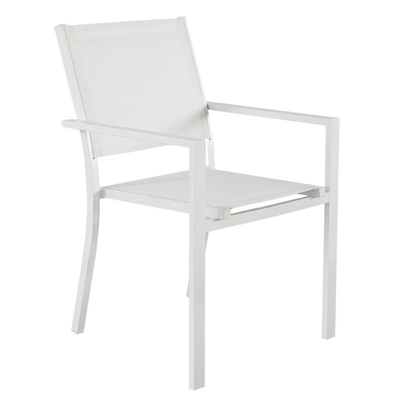 Poltrona da esterno MELISSA in alluminio e textilene - Poltrona Da Esterno Melissa In Alluminio E Textilene Colore Tortora (struttura) E Tortora (seduta) Materiale: Alluminio, Colore: Bianco