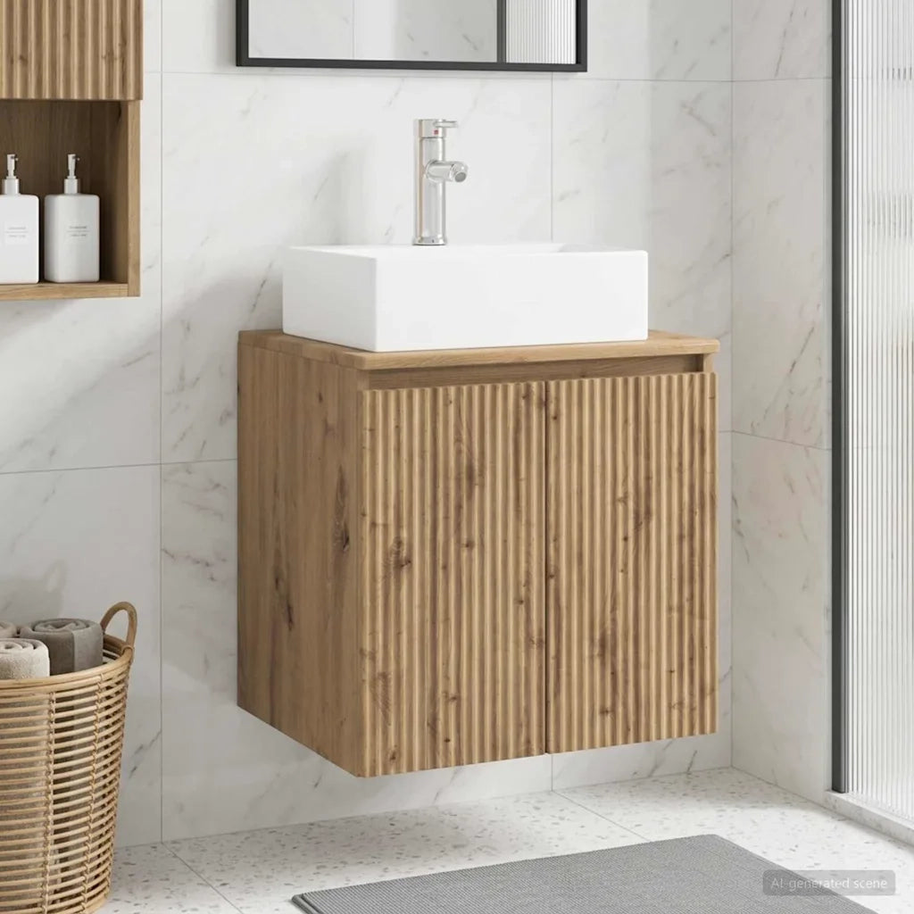 Mobile Lavabo da Parete Rovere Artigianale 49,5 x 41 x 62,5 cm