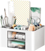 Organizzatore di scrivania, organizzatore di contenitori per bambini, organizzatore multifunzionale con contenitore per penne per uso domestico, ufficio e scuola